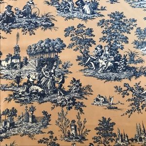 French Toile upholstery fabric - 4.5 yards total
